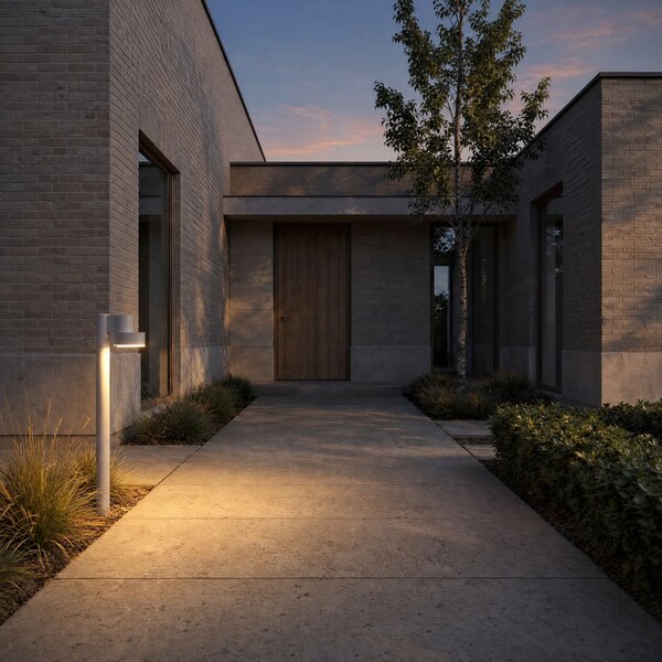 Lămpi de exterior Lucande, Elune, Gri, Aluminiu, Modern