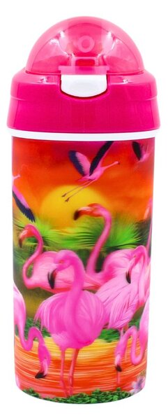 Sticlă apă pentru copii model flamingo 500ml