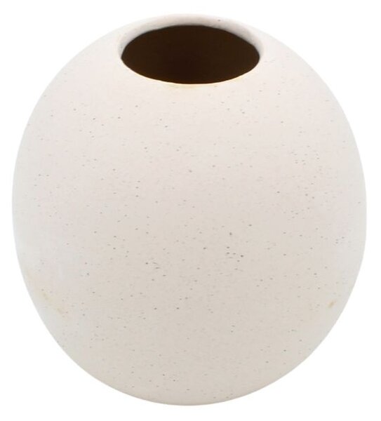 Vază decorativă, bej, din ceramică, 12x12 cm
