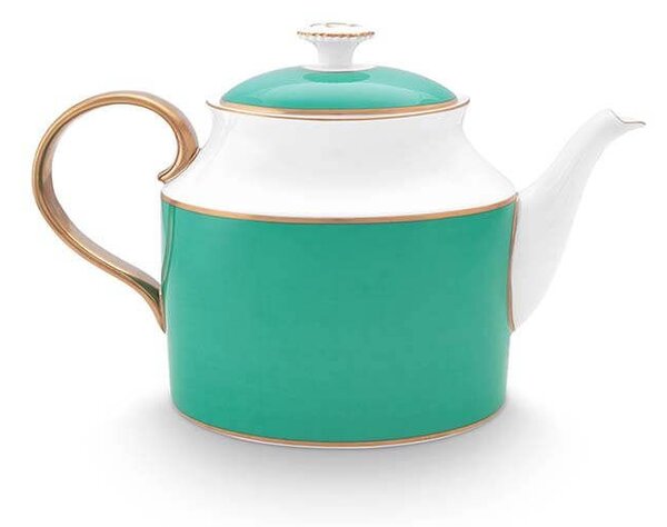 Ceainic din porțelan, Pip Studio, Gold-Green, 1.8l, colecție Pip Chique