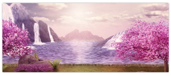 Tablou cu lac (120x50 cm)