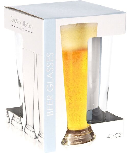 Set 4 pahare pentru bere 370 ml