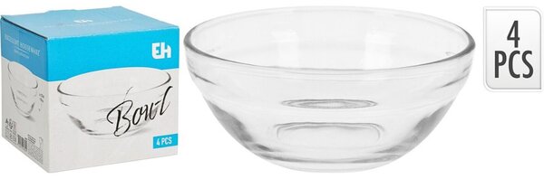 Set 4 boluri din sticlă 275 ml