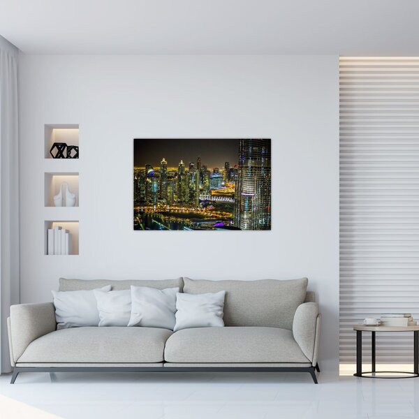 Tablou cu oraș nocturn (90x60 cm)