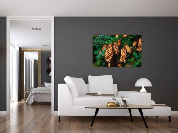 Tablou cu con de brad (90x60 cm)
