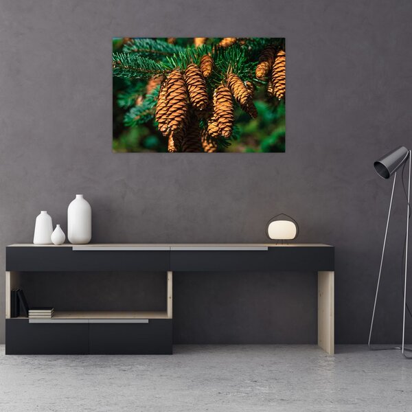 Tablou cu con de brad (90x60 cm)