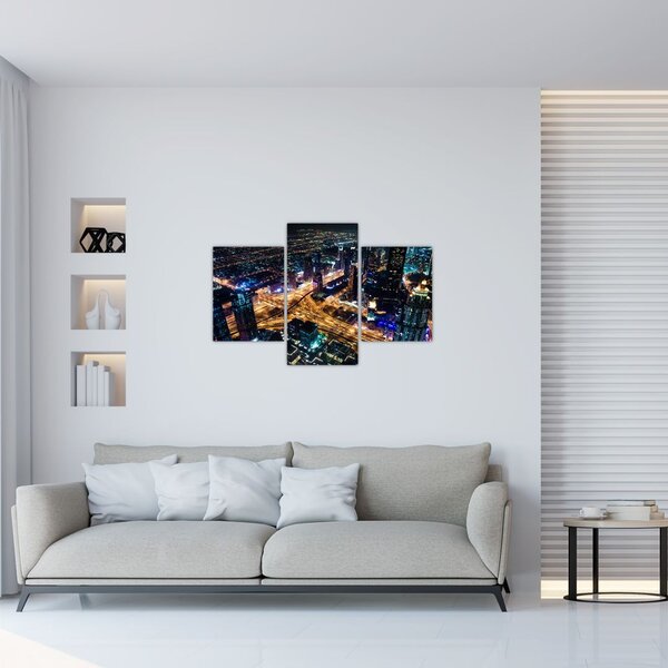 Tablou cu oraș nocturn (90x60 cm)