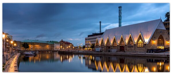 Tablou cu canalul - Göteborg (120x50 cm)