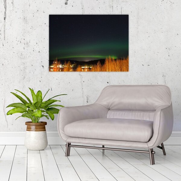 Tablou cu aurora borealis (70x50 cm)