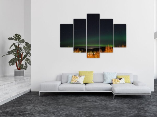 Tablou cu aurora borealis (150x105 cm)