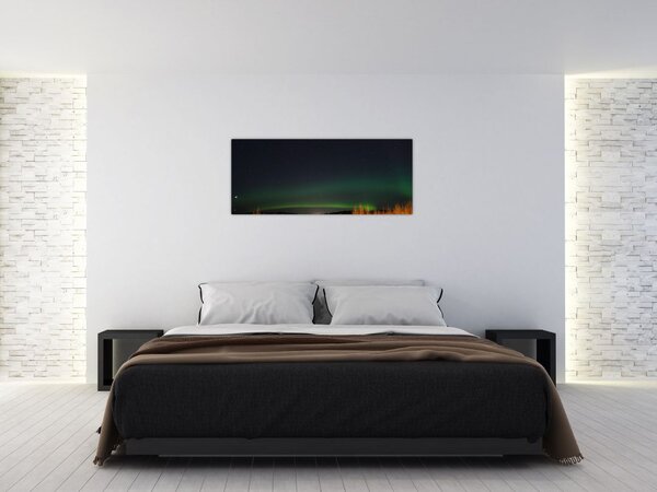 Tablou cu aurora borealis (120x50 cm)
