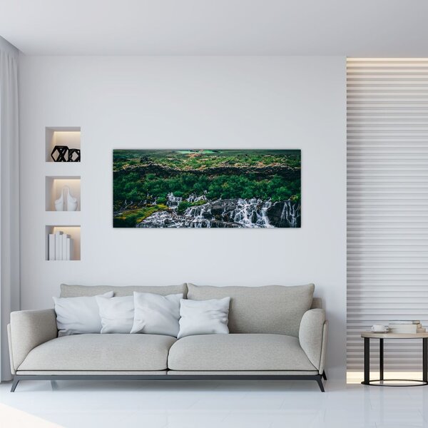 Tablou cu cascade în natură (120x50 cm)
