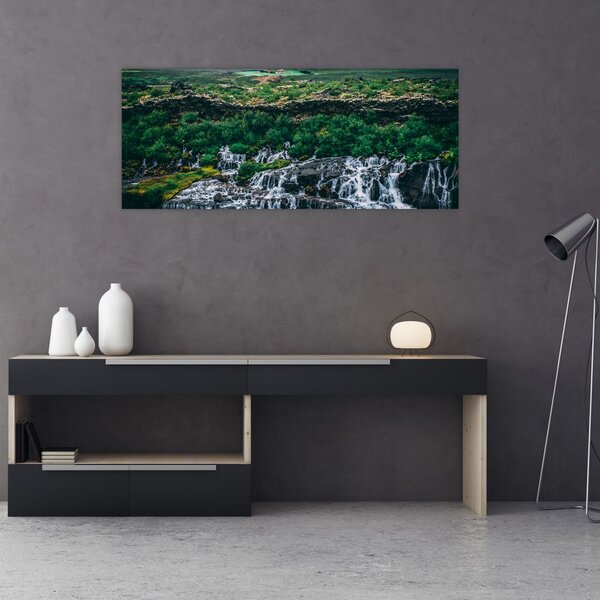 Tablou cu cascade în natură (120x50 cm)