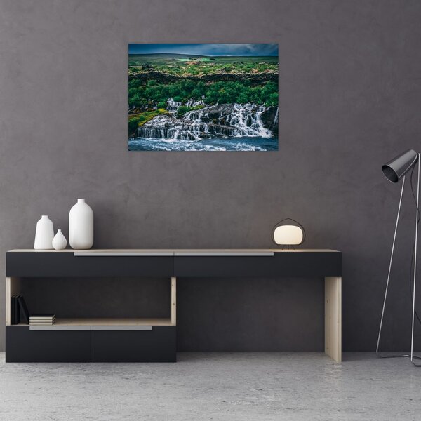 Tablou cu cascade în natură (70x50 cm)