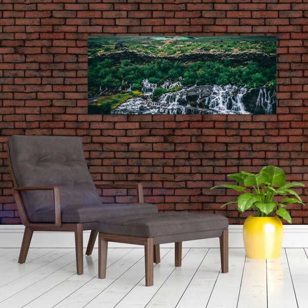 Tablou cu cascade în natură (120x50 cm)