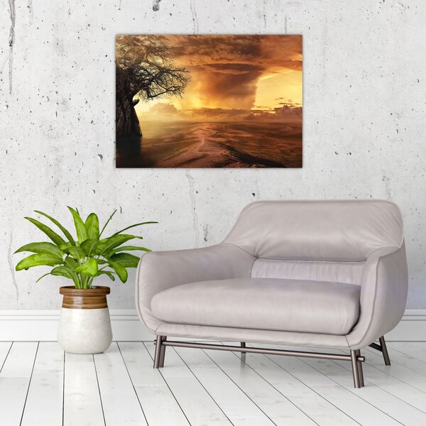 Tablou cu norii portocalii (70x50 cm)