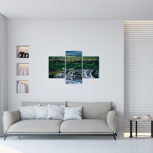 Tablou cu cascade în natură (90x60 cm)