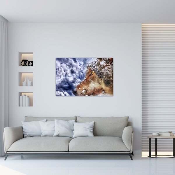 Tablou cu lup (90x60 cm)
