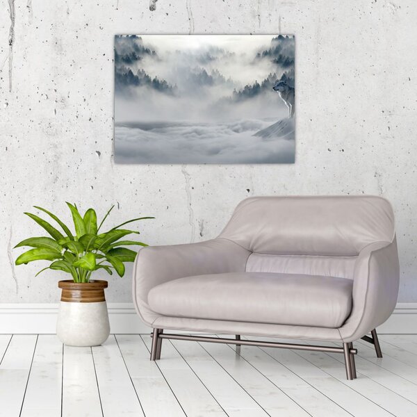 Tablou cu lupi (70x50 cm)