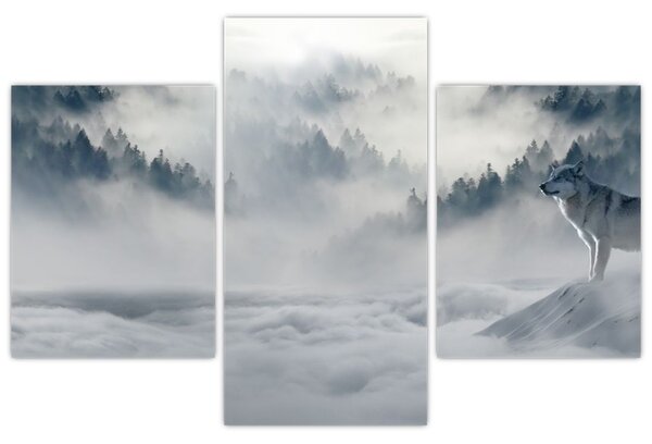 Tablou cu lupi (90x60 cm)