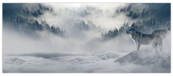 Tablou cu lupi (120x50 cm)