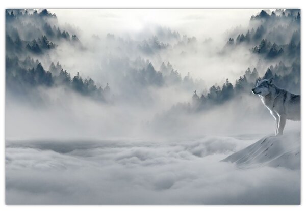 Tablou cu lupi (90x60 cm)