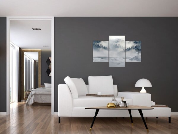 Tablou cu lupi (90x60 cm)