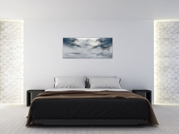 Tablou cu lupi (120x50 cm)