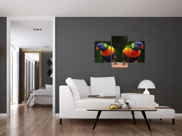 Tablou cu papagali (90x60 cm)