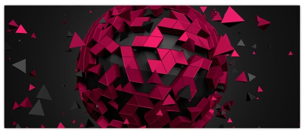 Tablou cu abstracție 3D (120x50 cm)