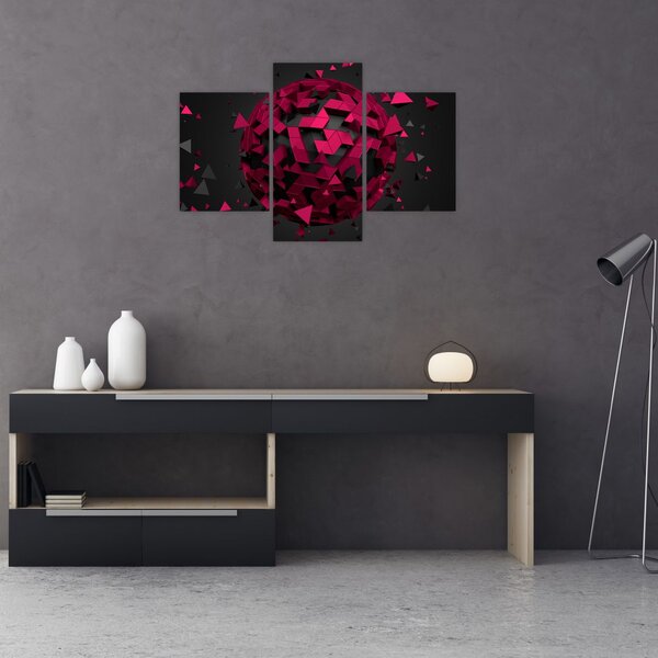 Tablou cu abstracție 3D (90x60 cm)