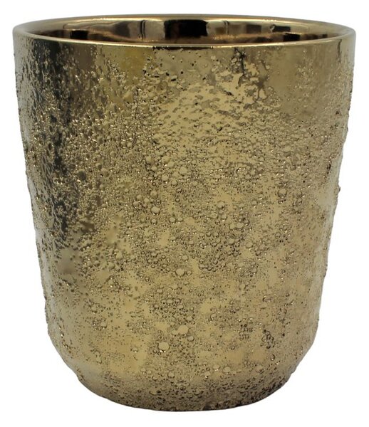 Mască de ghiveci auriu Mica 15x12 cm