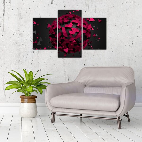Tablou cu abstracție 3D (90x60 cm)