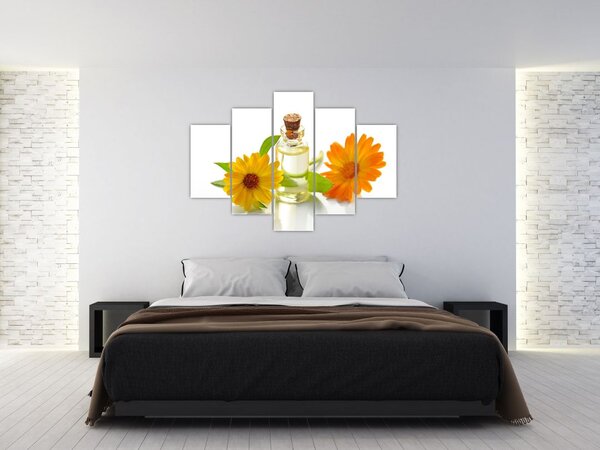 Tablou cu ulei de flori (150x105 cm)