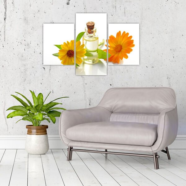 Tablou cu ulei de flori (90x60 cm)