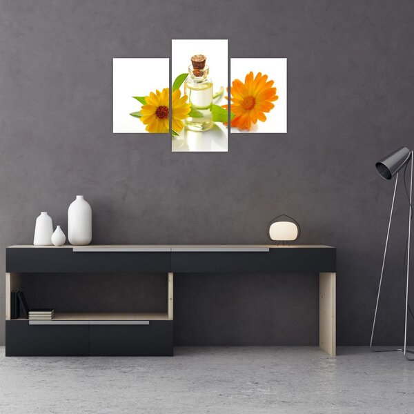 Tablou cu ulei de flori (90x60 cm)