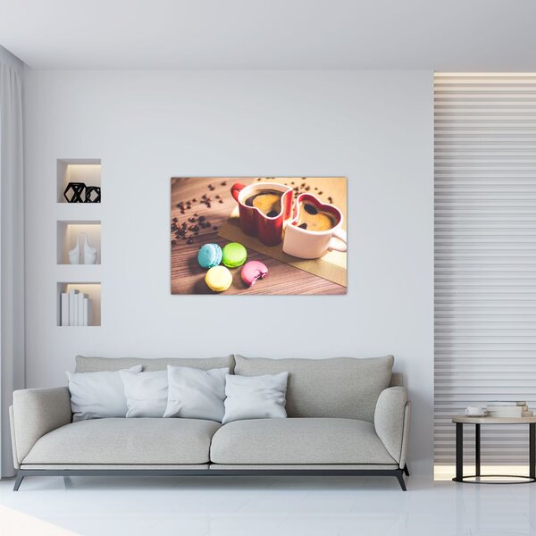 Tablou cu cafea și macarooni (90x60 cm)