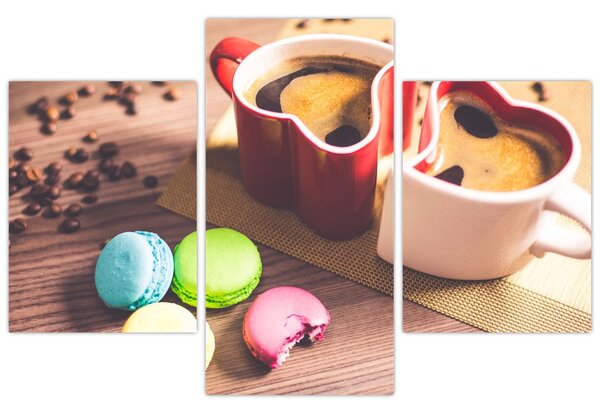 Tablou cu cafea și macarooni (90x60 cm)