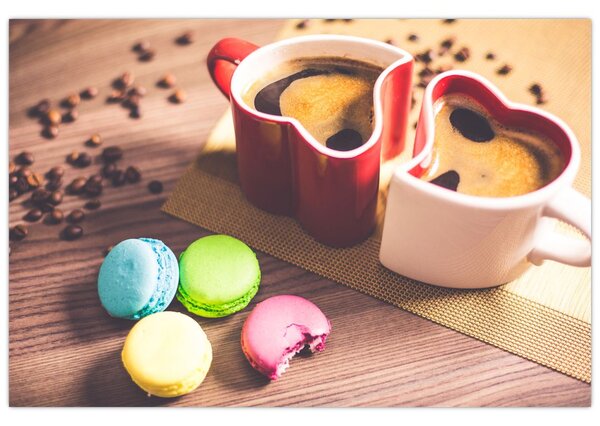 Tablou cu cafea și macarooni (90x60 cm)