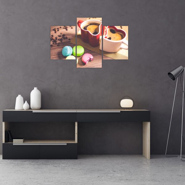 Tablou cu cafea și macarooni (90x60 cm)