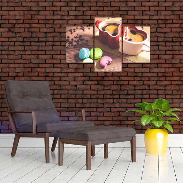Tablou cu cafea și macarooni (90x60 cm)