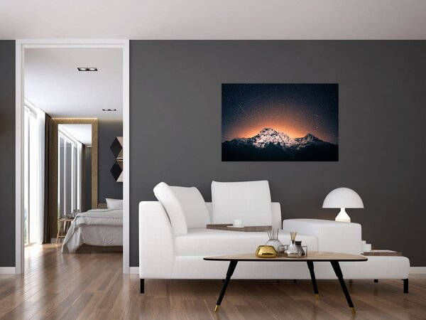 Tablou cu cerul nocturn și munți (90x60 cm)