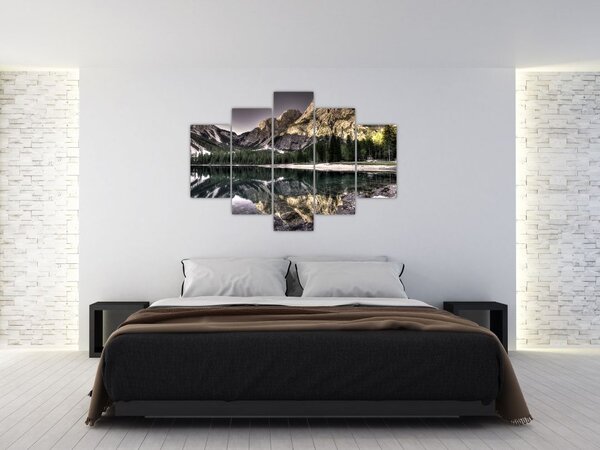 Tablou cu lac montan (150x105 cm)