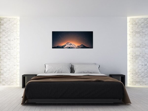 Tablou cu cerul nocturn și munți (120x50 cm)