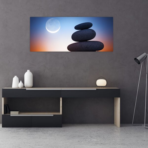 Tablou cu pietre suprapuse (120x50 cm)