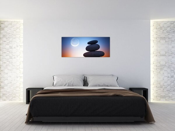 Tablou cu pietre suprapuse (120x50 cm)