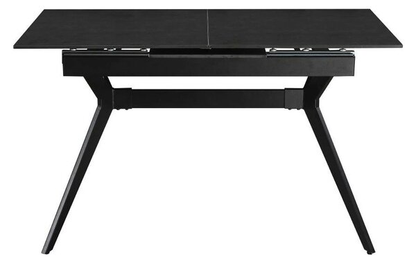 Masa extensibila MILS, gri inchis/negru, ceramica/metal, 130/170x80x76