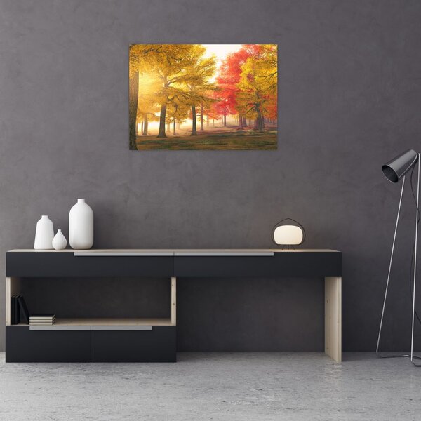 Tablou cu copaci toamna (70x50 cm)
