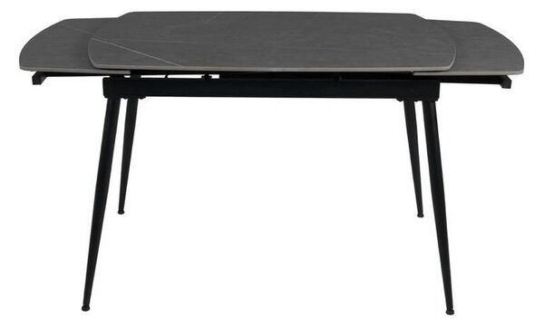 Masa extensibila VELA, gri cu efect de marmura, ceramica/metal, 110/17