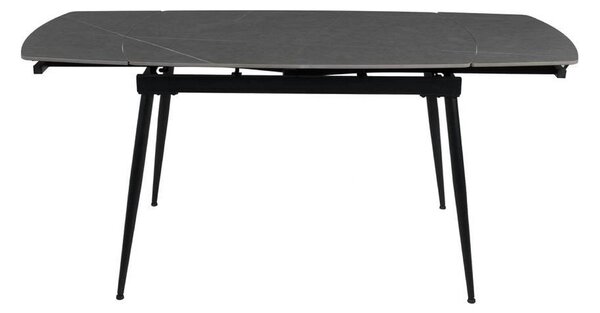 Masa extensibila VELA, gri cu efect de marmura, ceramica/metal, 110/17